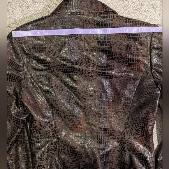 Faux leather for fall Lena Gabrielle size 8 jacket - Picture 7 of 7